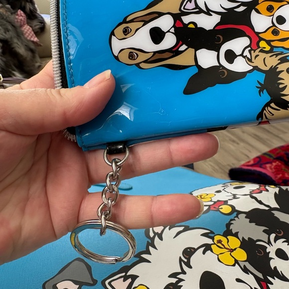 Marc Tetro Rare group dog 🐶 Blue Tote Bag with Playful Dog Print - Picture 10 of 11